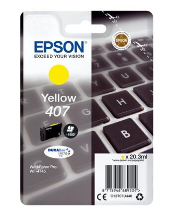 Epson 407   Størrelse Gul Original Blækpatron