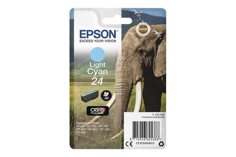 Epson 24 Lys Cyan Original Blækpatron