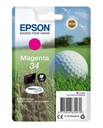 Epson 34 Magenta Original Blækpatron