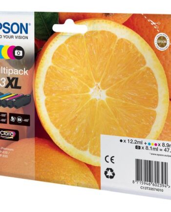 Epson 33  Multipack   Pakker   Sort  Gul  Cyan  Magenta  Foto-sort Original Blækpatron