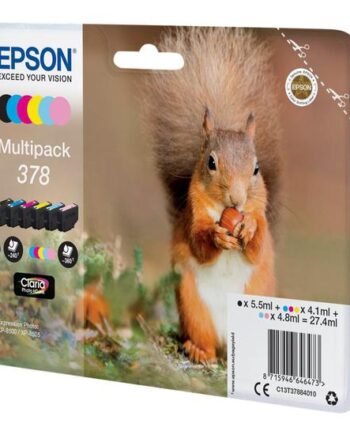 Epson 378 Multipack   Pakker Sort  Gul  Cyan  Magenta  Lys Magenta  Lys Cyan Original Blækpatron