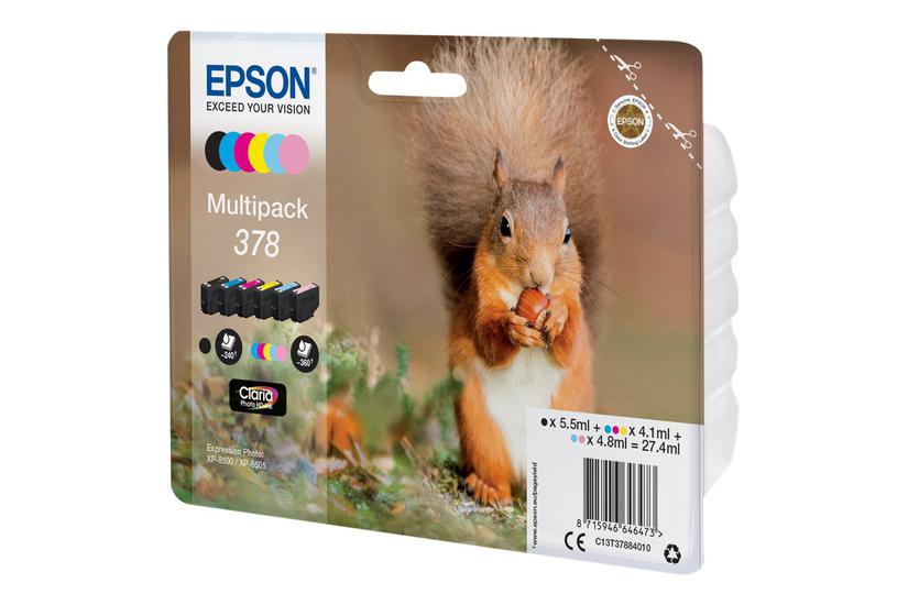 Epson 378 Multipack Pakker Sort Gul Cyan Magenta Lys Magenta Lys Cyan Original Blækpatron