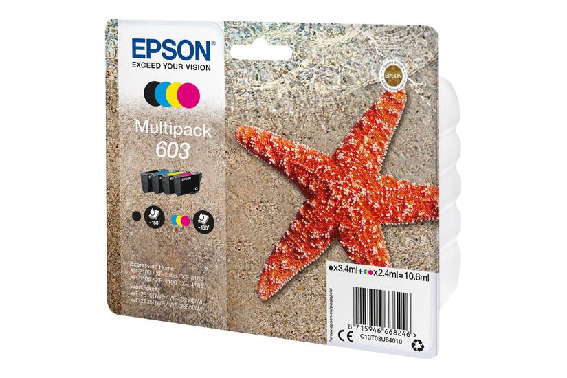 Epson 603 Multipack Pakker Sort Gul Cyan Magenta Original Blækpatron