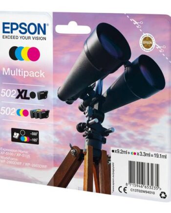 Epson 502 502  Multipack   Pakker Sort  Gul  Cyan  Magenta Original Blækpatron