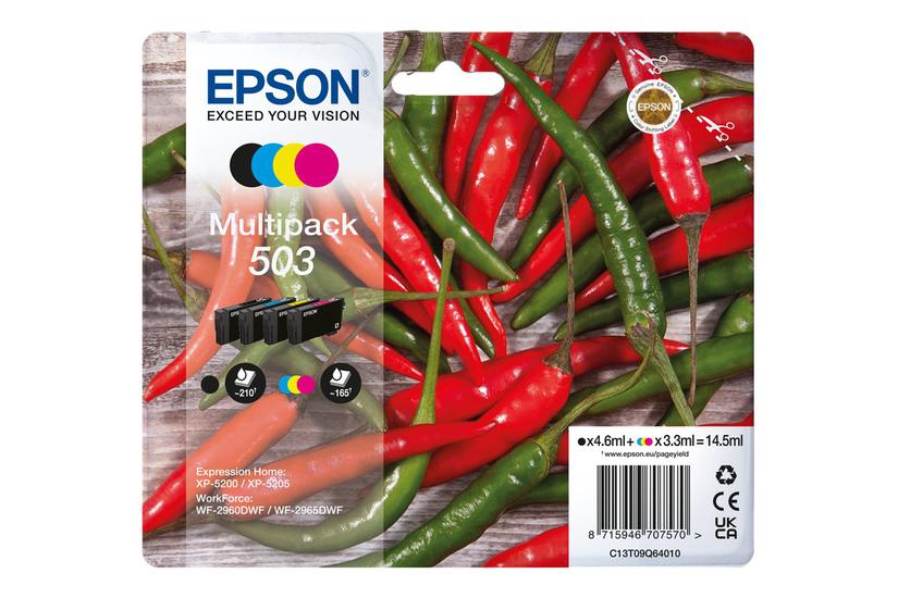 Epson 503 Multipack Pakker Sort Gul Cyan Magenta Original Blækpatron