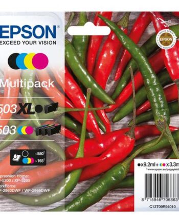 Epson 503  Multipack   Pakker   Sort  Gul  Cyan  Magenta Original Blækpatron