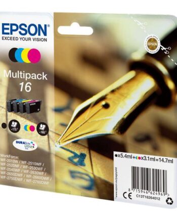 Epson 16 Multipack   Pakker Sort  Gul  Cyan  Magenta Original Blækpatron