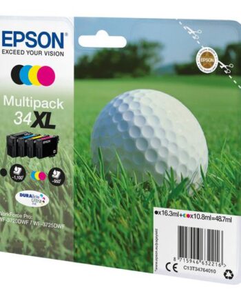 Epson 34    Pakker   Sort  Gul  Cyan  Magenta Original Blækpatron