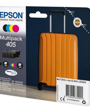 Epson 405   Pakker Sort  Gul  Cyan  Magenta Original Blækpatron