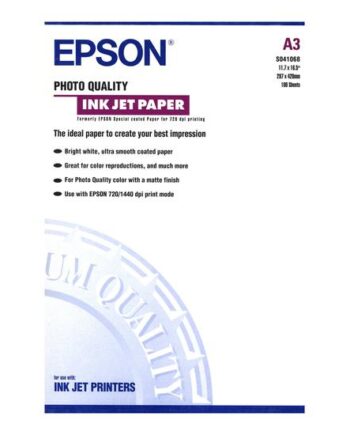 Epson Photo Quality Ink Jet Paper Papir Mat 100 Ark A3 102