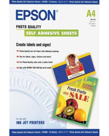 Epson Photo Quality Self Adhesive Sheets Ark 10 Stk  A4 167
