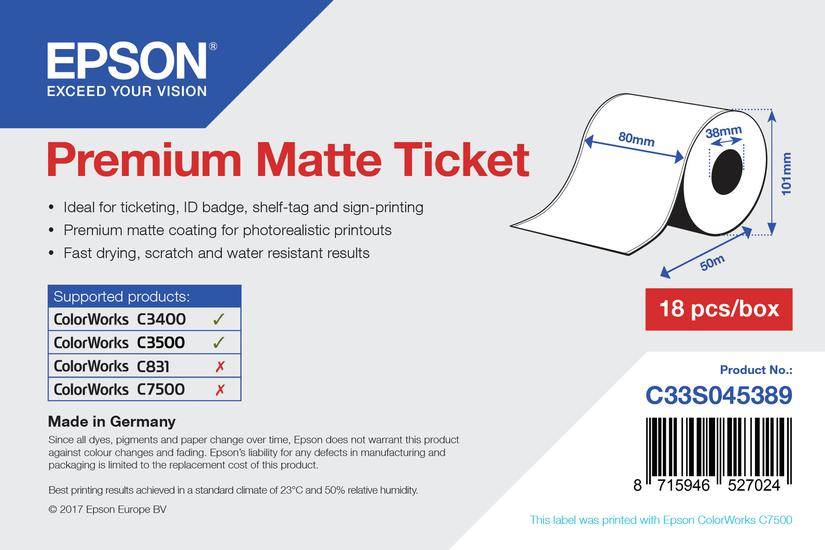 Epson Premium Billetter Mat Rulle Rulle Cm 50