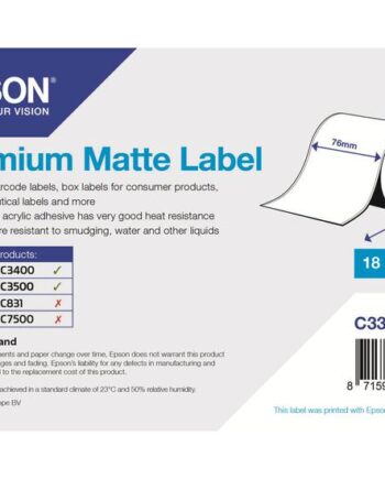 Epson Premium Mærkater Fortløbende Papir Mat   Rulle    Rulle      Cm   35