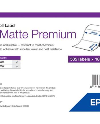 Epson Premium Pressestempel Skæreetikette Mat 9630 Etikette    102   51 Mm