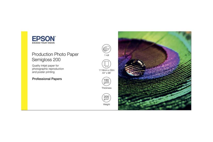 Epson Production Fotopapir Semi-skinnende Rulle Rulle 111 Cm 30 200