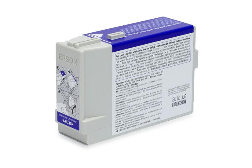 Epson Sjic15p Farve Cyan Magenta Gul Original Blækpatron