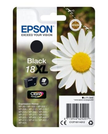Epson 18    Sort Original Blækpatron