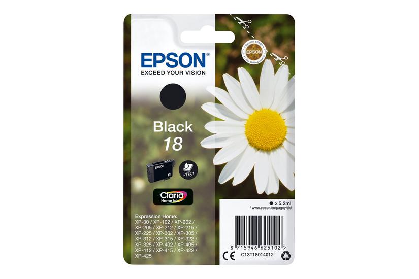 Epson 18 Sort Original Blækpatron