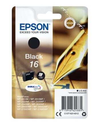 Epson 16 Sort Original Blækpatron