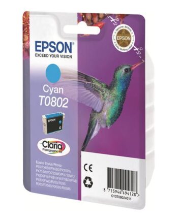 Epson T0802 Cyan Original Blækpatron