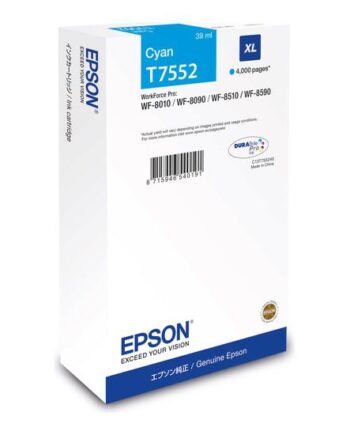 Epson T7552   Cyan Original Blækpatron