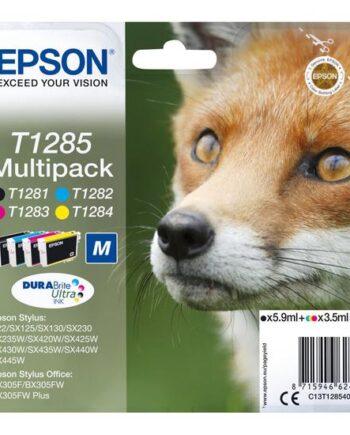 Epson T1285 Multipack   Pakker Sort  Gul  Cyan  Magenta Original Blækpatron