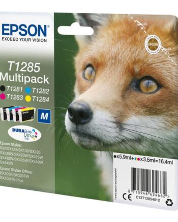 Epson T1285 Multipack   Pakker Sort  Gul  Cyan  Magenta Original Blækpatron  Alternativ Til: Epson T1285