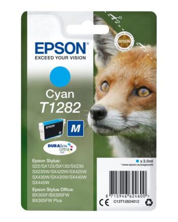 Epson T1282 Størrelse   Cyan Original Blækpatron