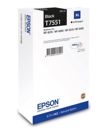 Epson T7551 Størrelse   Sort Original Blækpatron
