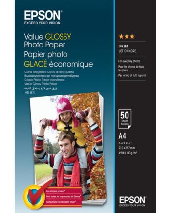 Epson Value Fotopapir Skinnende 50 Ark A4 183