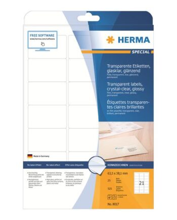Herma Filmmærkater 525 Etikette    38     63   Mm