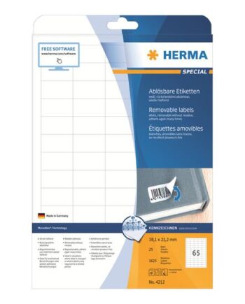 Herma Special Etiketter Mat 1625 Etikette    38     21   Mm