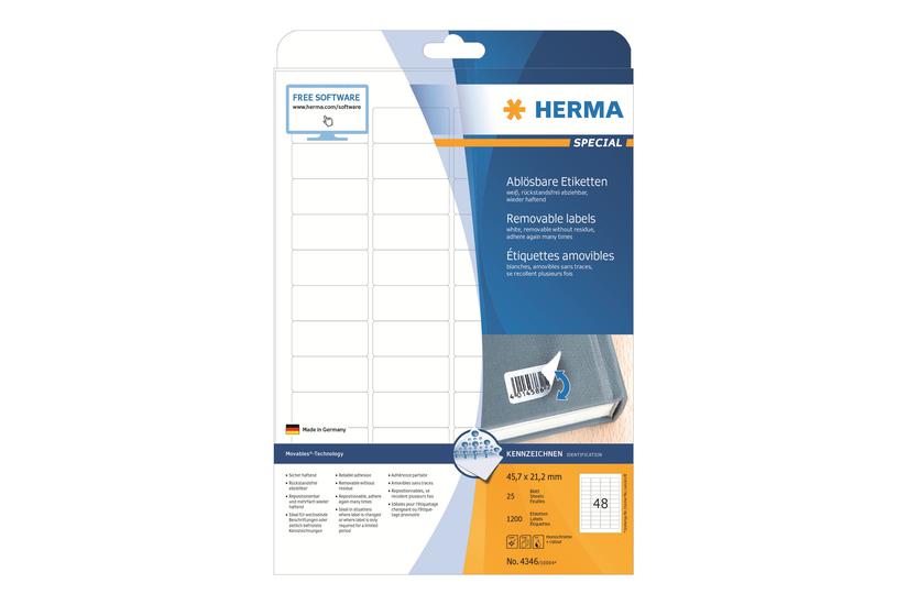 Herma Special Etiketter Mat 1200 Etikette 45 21 Mm