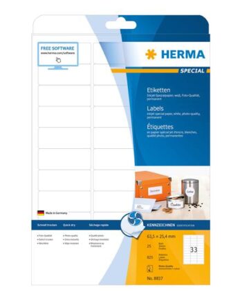Herma Special Etiketter Mat 825 Etikette    63     25   Mm 90