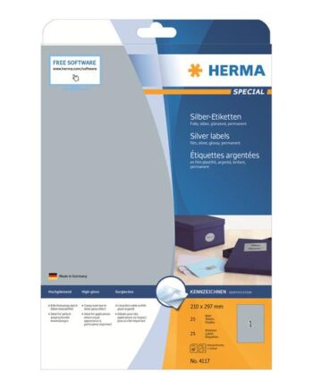 Herma Special Filmmærkater Skinnende 25 Etikette    A4