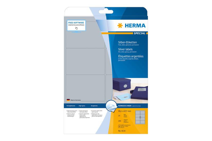 Herma Special Filmmærkater Skinnende 200 Etikette 99 67 Mm