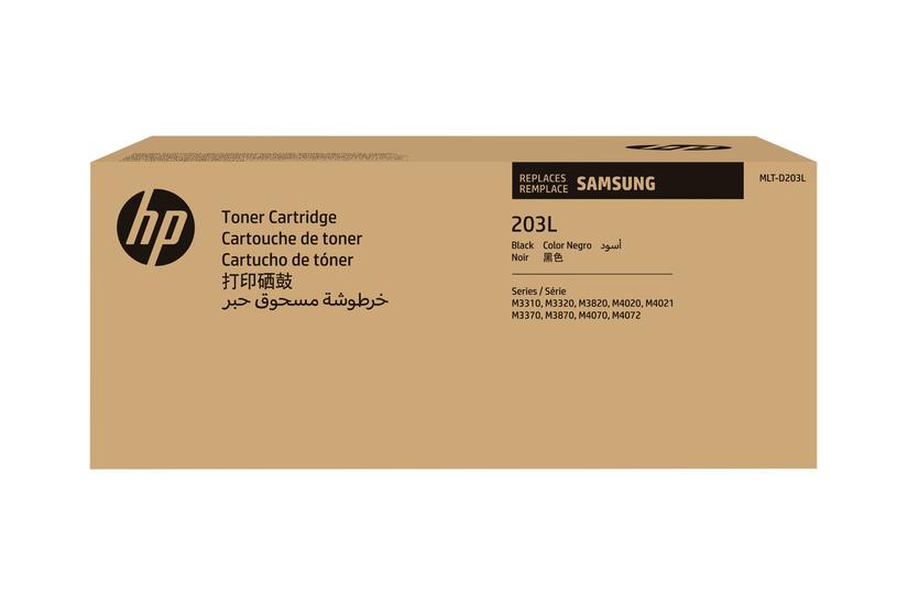 Hp Mlt-d203l Højtydende Sort Original Tonerpatron Su897a