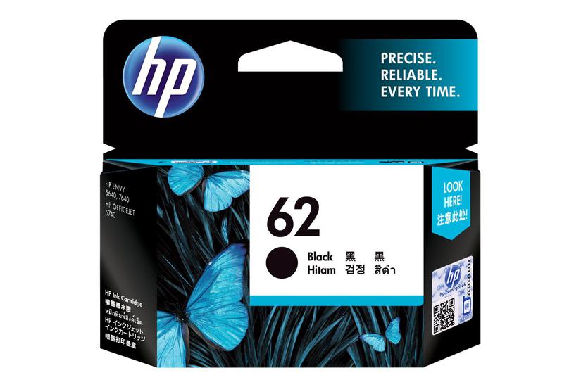 Hp 62 Sort Original Blækpatron