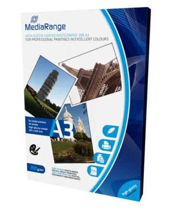 Mediarange Fotopapir Høj-skinnende 50 Ark A3 200
