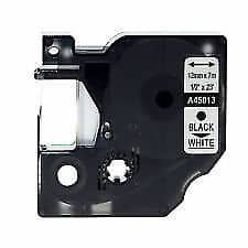 Dymo 45013 D1 Sort På Hvid Tape Kompatibel S0720530 12mm   7m