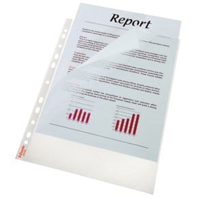 Plastlomme Esselte A4 Med Præg  115 Mic  100 Stk