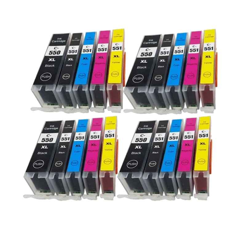 Rabatpakke Canon Pgi-550    Cli-551    Farver       Kompatibel Pgi-550  308 Ml