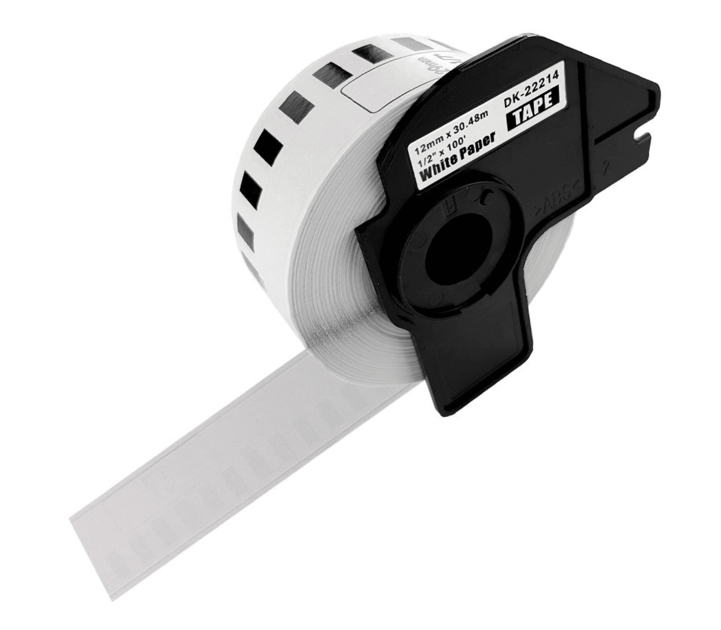Brother Dk22214 Rulle Kontinuerlig Papir Etiketter  12mm   30 48 Meter  Kompatibel  Dk22214