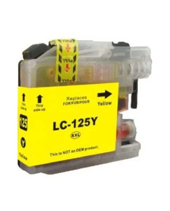 Brother Lc125   Gul Blækpatron Kompatibel Lc125     200 Sider