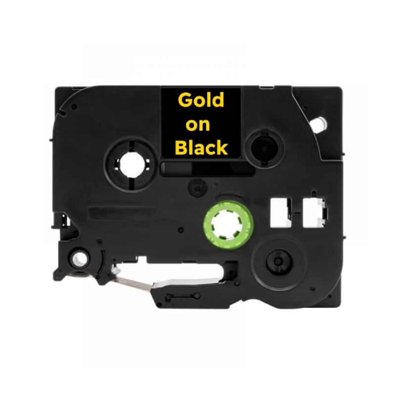 Brother Tze364 Guld På Sort Standardtape Kompatibel 36mm   8m