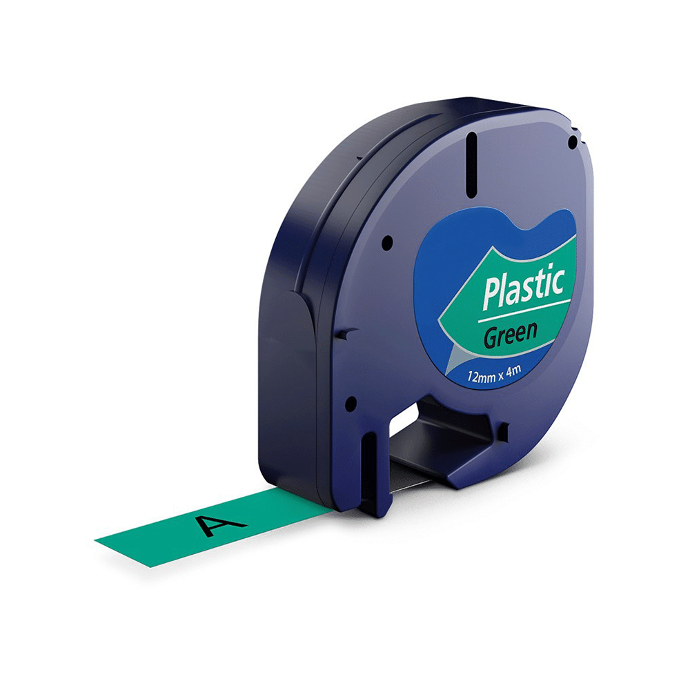 Dymo 91204   91224 Sort På Grøn Tape Kompatibel S0721640 12 Mm