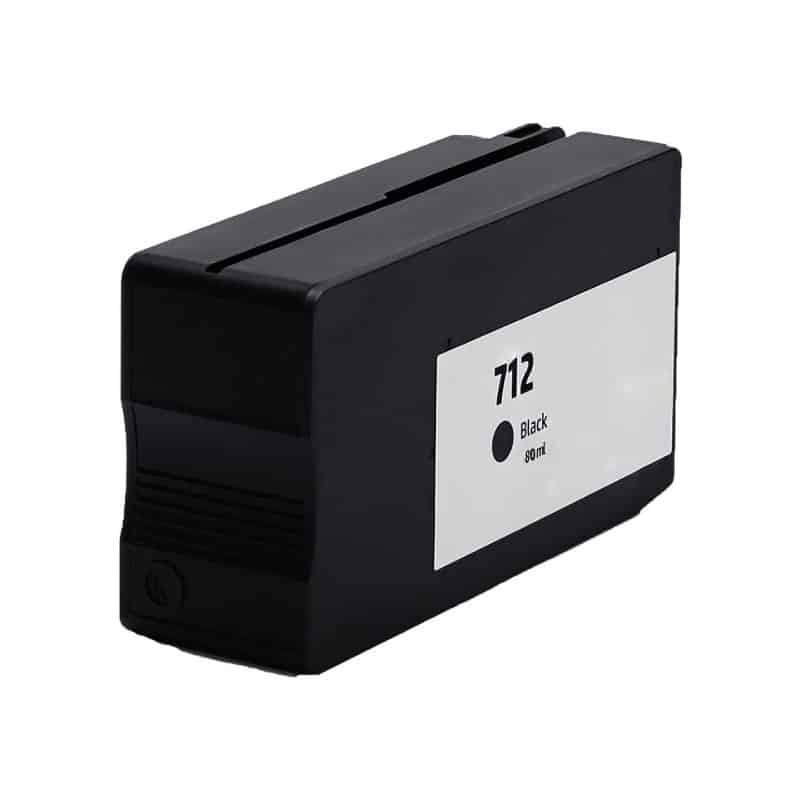 Hp 712 Sort Blækpatron Kompatibel 3ed70a 38ml