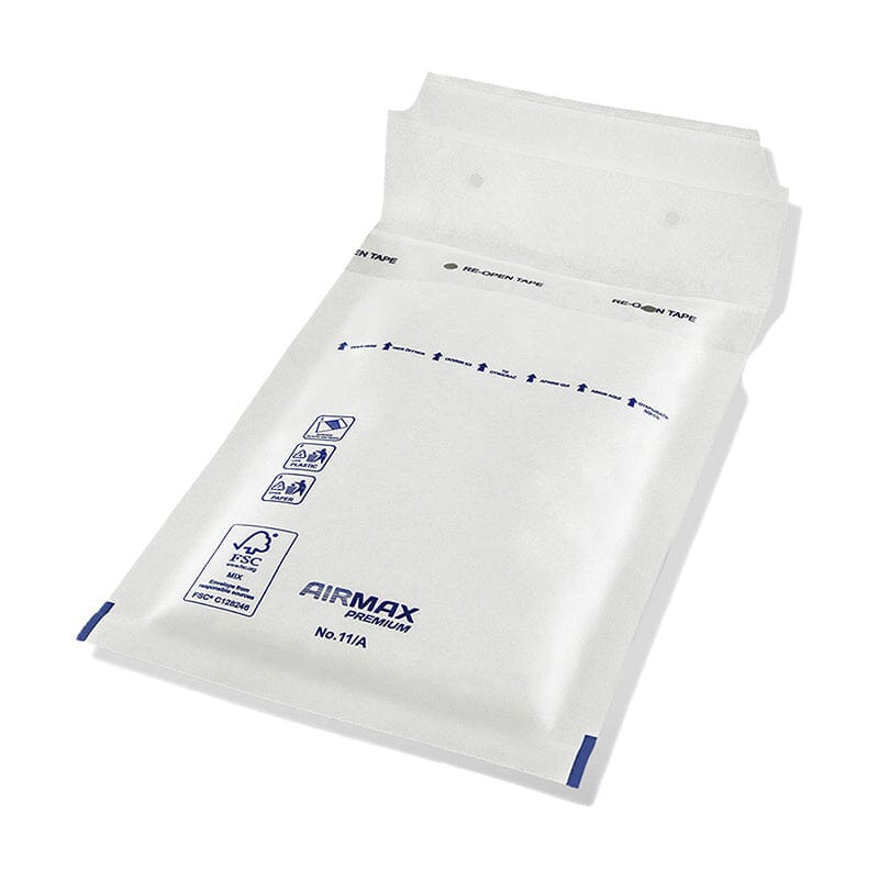 Hvid Boblekuverter Airmax Nr  11 120   175 Mm  200 Stk