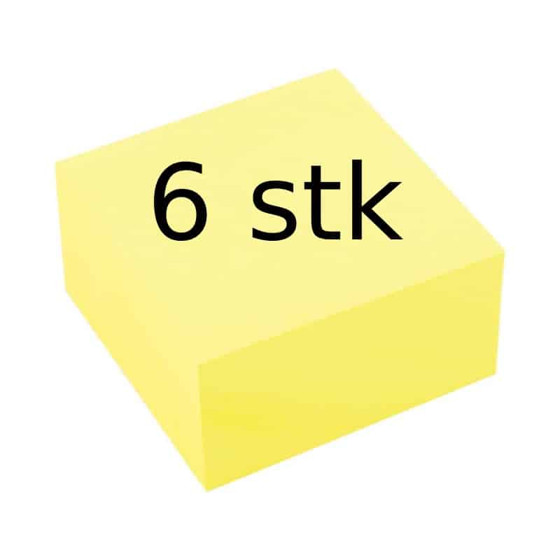 Notesblok Alternativ Til Post-it    Stk  Gul  400 Sider Pr  Blok  76x76mm