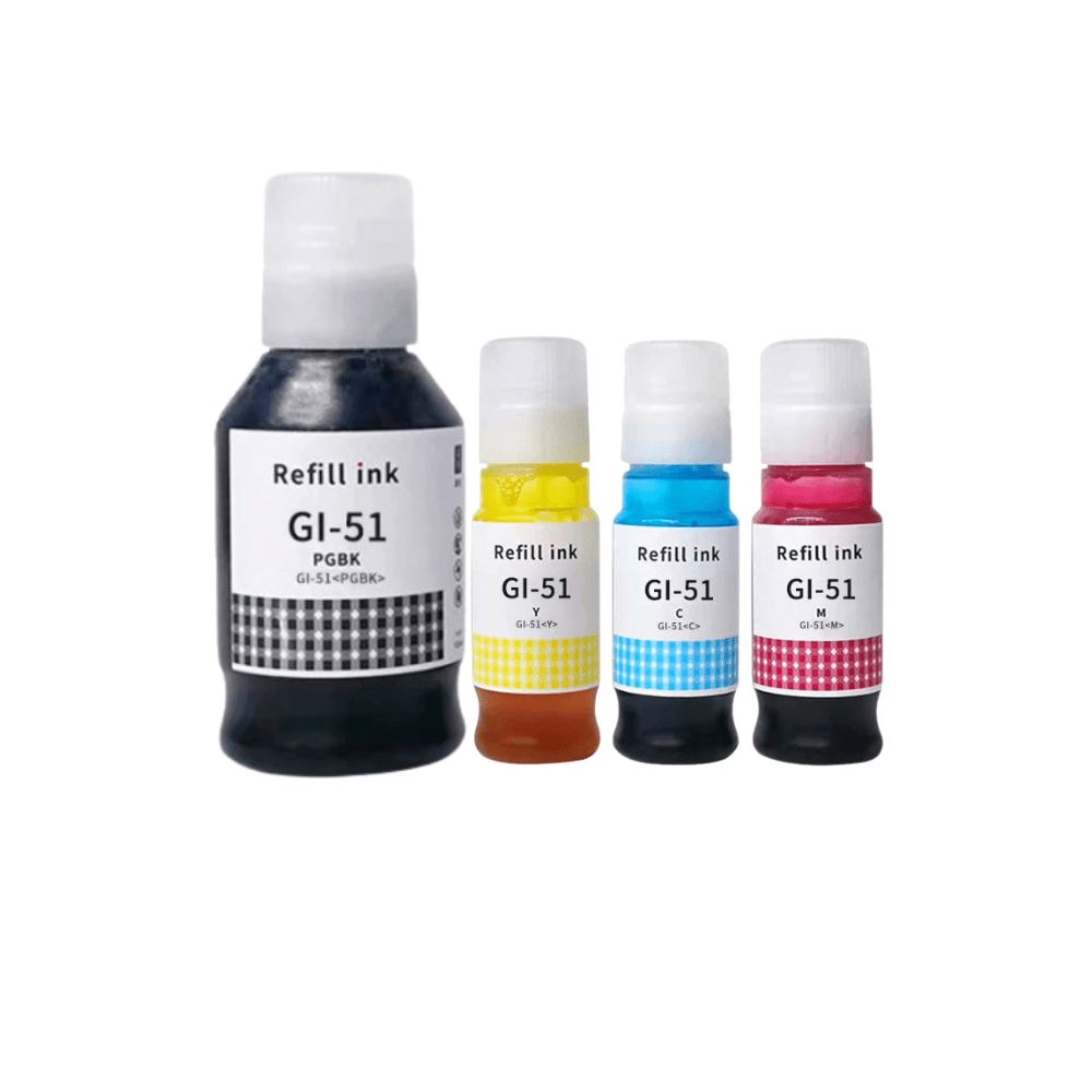 Pakke Sæt Canon Gi-51 Farver Bk- - - Alternativ 350 Ml